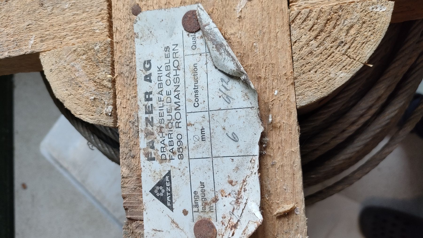 Ferramenta: Drahtseile 6 mm – Usato da Flawil venduto da rbdrei 2