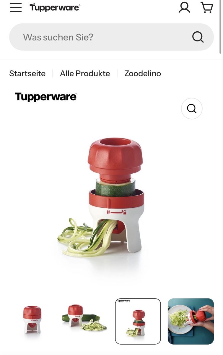 Elettrodomestici da cucina: Tupperware Zoodelino Spiralschneider, Gemüsespaghetti! – Nuovo (secondo la descrizione) da Gerlafingen venduto da Claudia24 1
