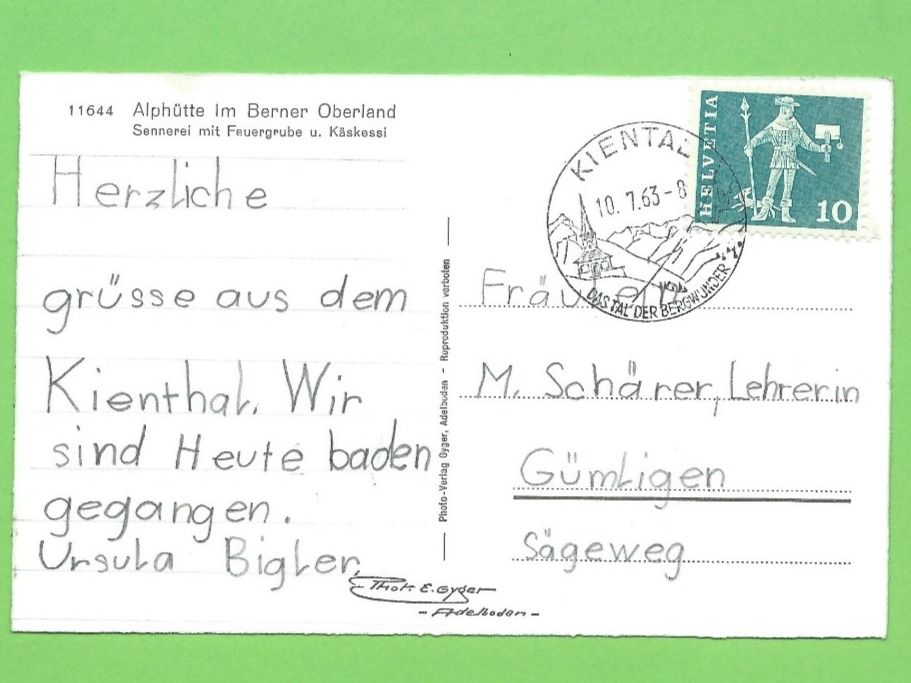Ansichtskarten: Alphütten im Berner Oberland, Sennerei – Neu (gemäss Beschreibung) aus Zürich von t24_de 1