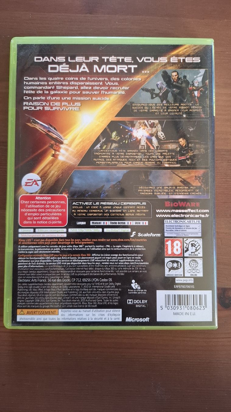 Giochi: Mass Effect 2 - Xbox 360 - Comme Neuf! Action et Aventure – Usato da Fiaugères venduto da Fiaugeres1609 1
