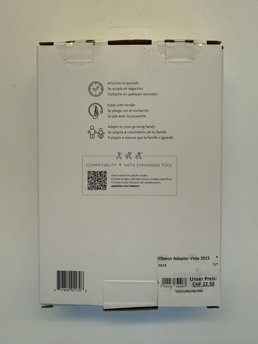 Unità & Adattatore: UPPAbaby Adapter – Nuovo e nell'imballaggio originale da Wittenbach venduto da MHollenstein 1