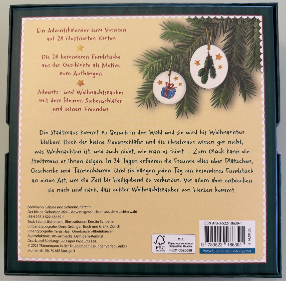 Kalender: Adventskalender "Der kleine Siebenschläfer" mit 24 Karten – Gebraucht aus Luzern von STEBO_1834 1