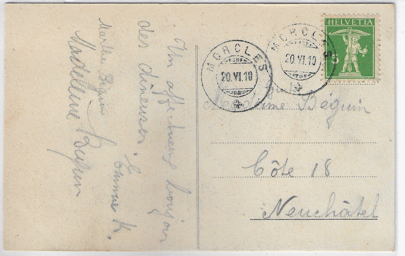 Cartoline postali: Morcles - Vue generale – Usato da Ettingen venduto da Kartenplanet 1