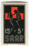 Briefmarke "Rotes Kreuz". Saarland