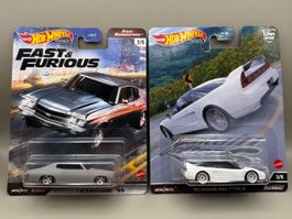 2x HOT WHEELS PREMIUM OVP - CHEVELLE/HONDA