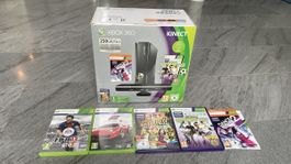 Xbox 360 Slim 250GB mit Kinect und 5 Spiele! Top Zustand!