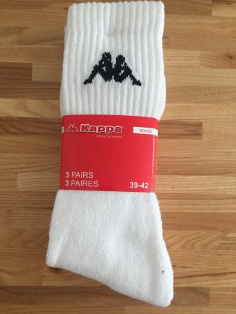 Kappa Socken 3 Paar weiss 39-42