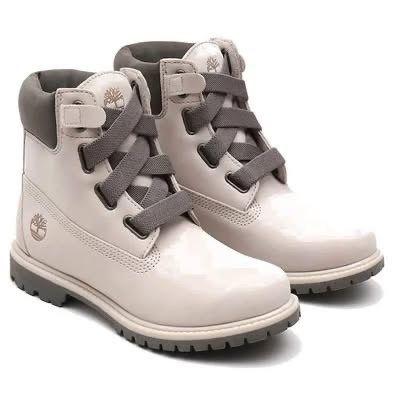 Timberland Herrenschuhe: Timberland Boots Gr.40 Hellgrau, Leder – Gebraucht aus Horn von Resvi 1