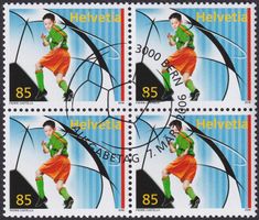 2006, Nr.1195 Viererblock mit Ersttags-Stempel.