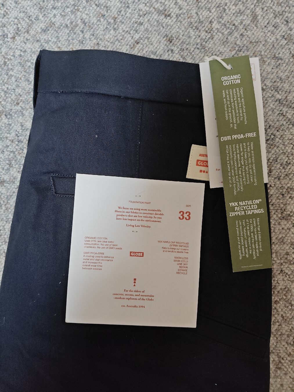 Pantaloni: Globe - Foundation Pants Gr. 33 – Nuovo e nell'imballaggio originale da Dübendorf venduto da Leeok 1