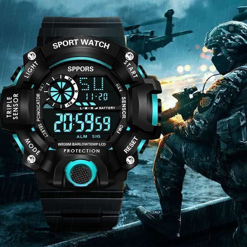 Smartwatch: Bewaffnete elektronische Sportuhr – Nuovo e nell'imballaggio originale da Gurmels venduto da Swisspod