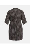 Kimono à pois noir et blanc Taille unique