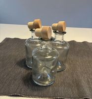 Glasflasche mit Holzverschluss neu