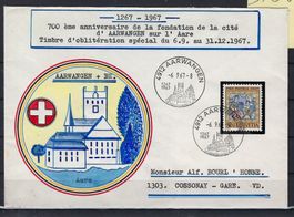 1967 Pro Patria Brief 700 Jahr Feier Aarwangen   15980