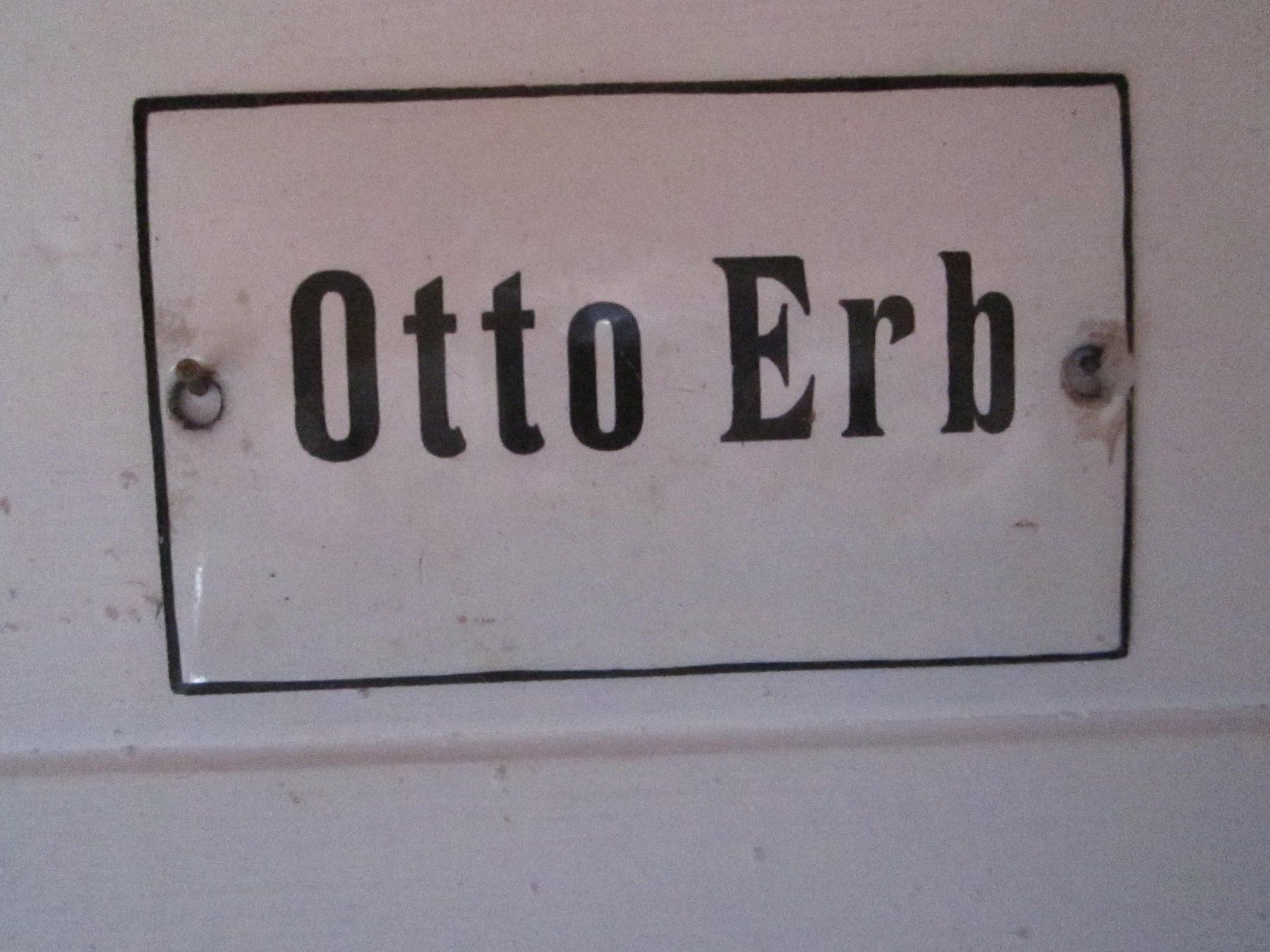 Insegne: Antik-Email-Schild Otto Erb-Winterthur. – Usato da Mellingen venduto da Wupper