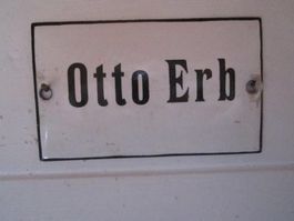Antik-Email-Schild Otto Erb-Winterthur.