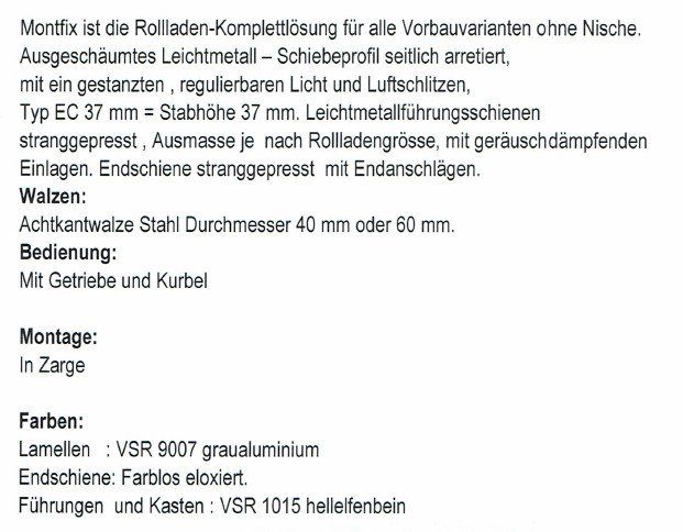 Tende da sole: Lammellenstoren Montfix Rufalex – Usato da Uznach venduto da slk_jj8b 5