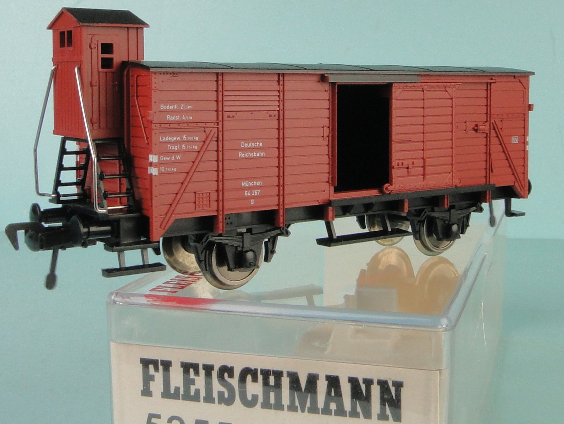 Fleischmann Modellini di ferrovie: Fleischmann 5355 DR Güterwagen, NEU – Usato da Bülach venduto da cann11