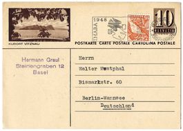 1948 Bildpostkarte Nr. 163-135 VITZNAU, nach Deutschland