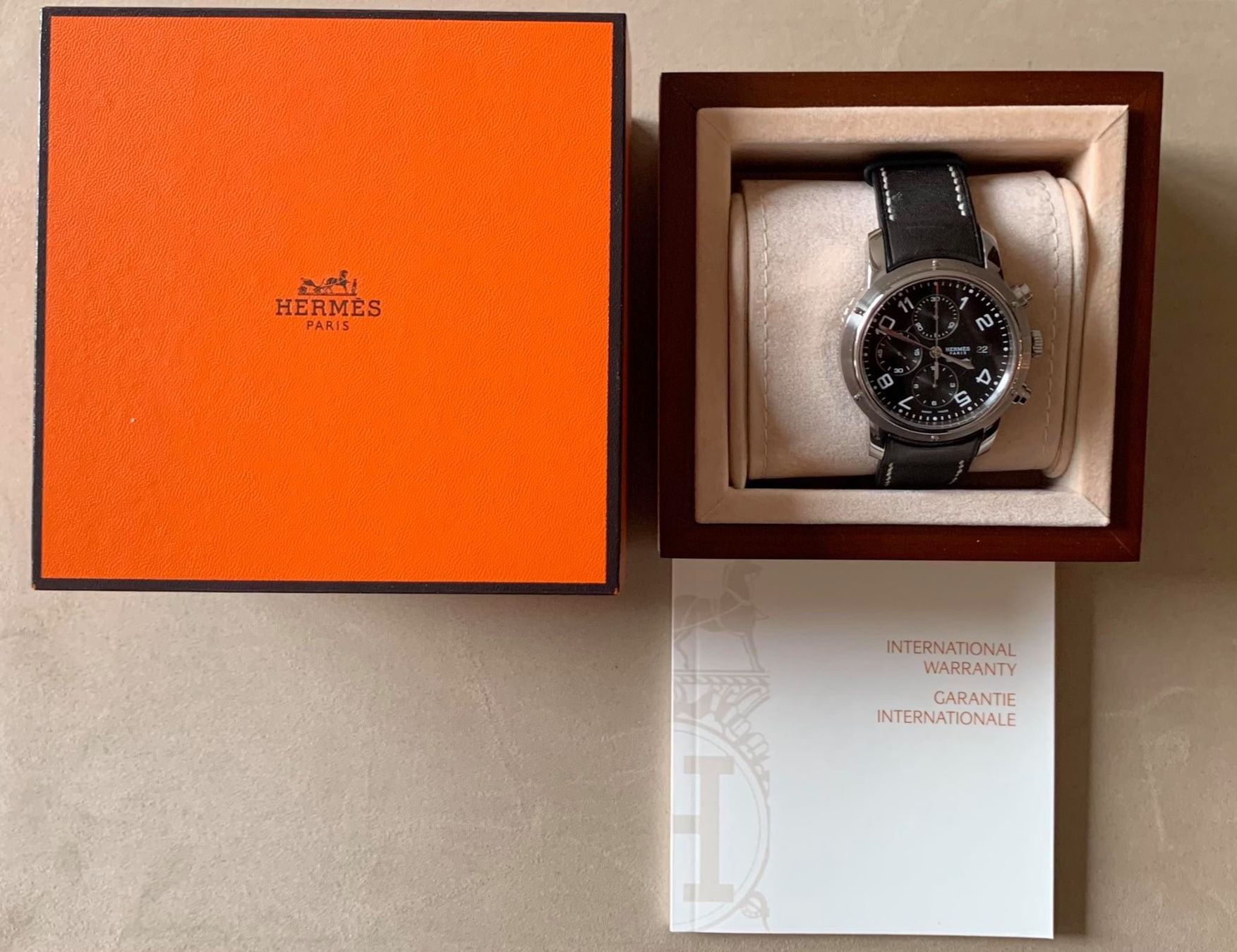 Hermès Orologi: Hermés CLIPPER Chrono – Nuovo e nell'imballaggio originale da Triesen venduto da hor_6kx9 7