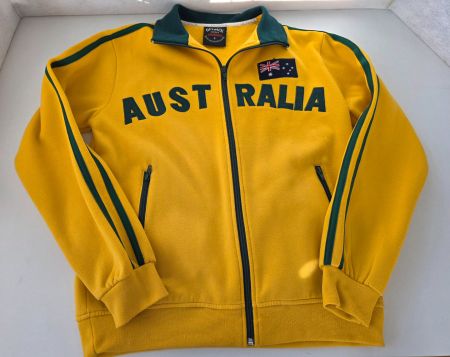 S 46/48  176 Outback AUSTRALIA Jacke College Sport gelb grün