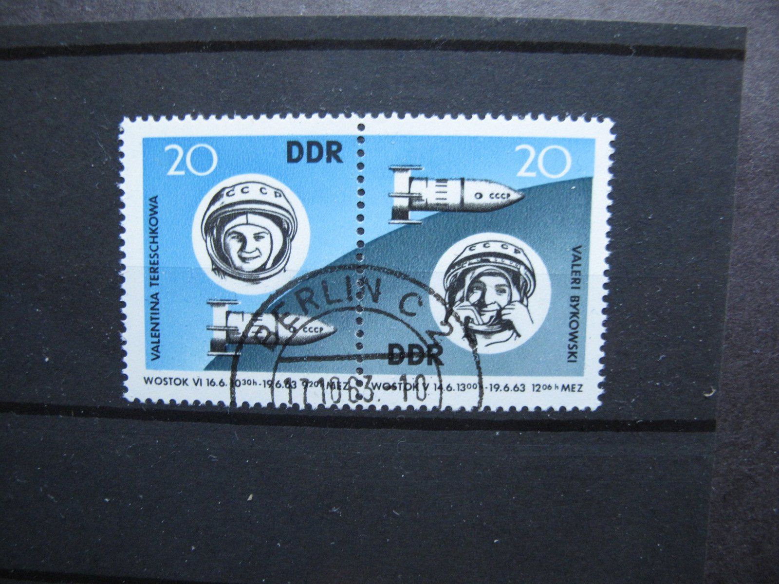 Alle Briefmarken: DDR 1963 Gruppenflug Wostok 5&6 – Gebraucht aus Wil SG von fva01