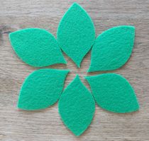10 Stk Filz Blätter 7*4 cm Felt Leaves
