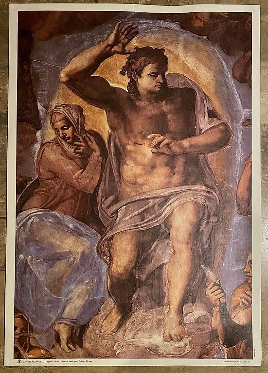 Foto & Immagini: Michelangelo Giudizio finale, part. Cristo e Vergine – Usato da Biel/Bienne venduto da gneist2012