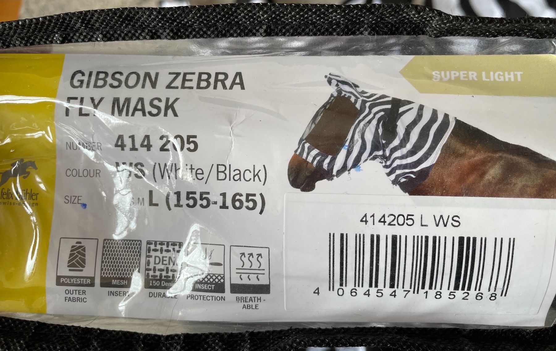 Felix Bühler Briglie & Cavezze: Fliegenmaske Zebra – Nuovo e nell'imballaggio originale da Dottikon venduto da Maui-wowie 1
