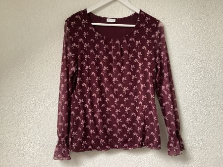 Gerry Weber Bluse, bordeaux /beige m. Blumenmuster, caGr. 38