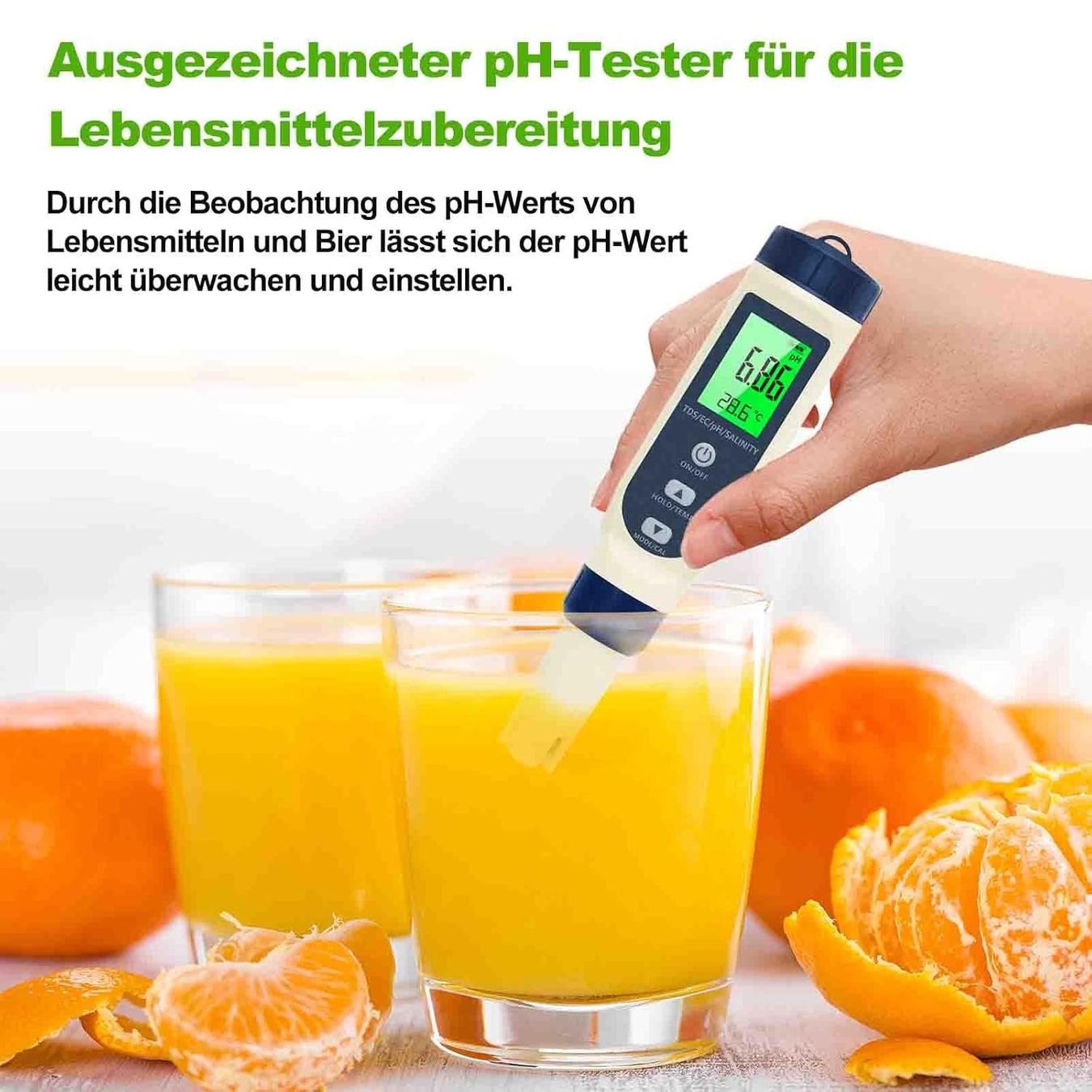 Misurare: PH-Messgerät - PH/Salzgehalt/EC/TDS/Temperatur-Multifunktion – Nuovo e nell'imballaggio originale da Châtelaine venduto da topshop.switzerland 4