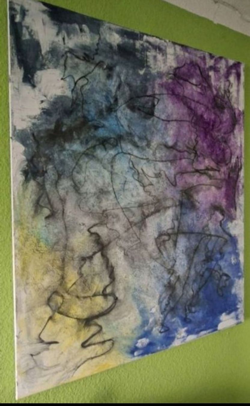 Dipinti: Gemälde " Gedankenwolke" handmade 80×100 – Nuovo (secondo la descrizione) da Riehen venduto da Steinbock1970 3