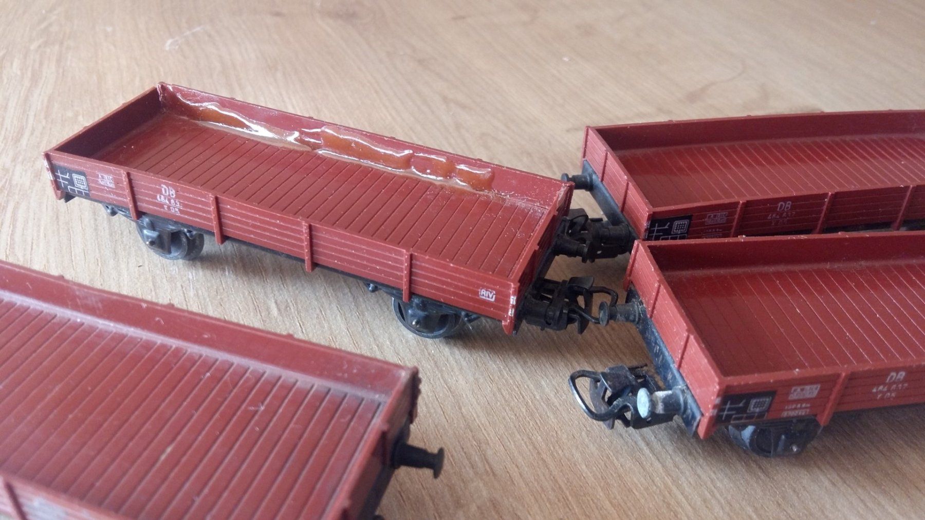 Märklin Modelleisenbahnen: HO, AC, Märklin, DB 4 wagons à rebords bas – Gebraucht aus Grand-Lancy von LFW 8