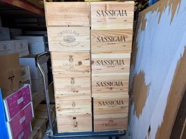 12 6er HK LEER Ornellaia Sassicaia Solaia Grange versch. JG