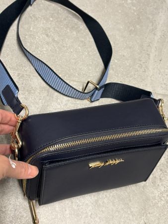 Sac à main fermeture éclair Tommy Hilfiger bleu neuf