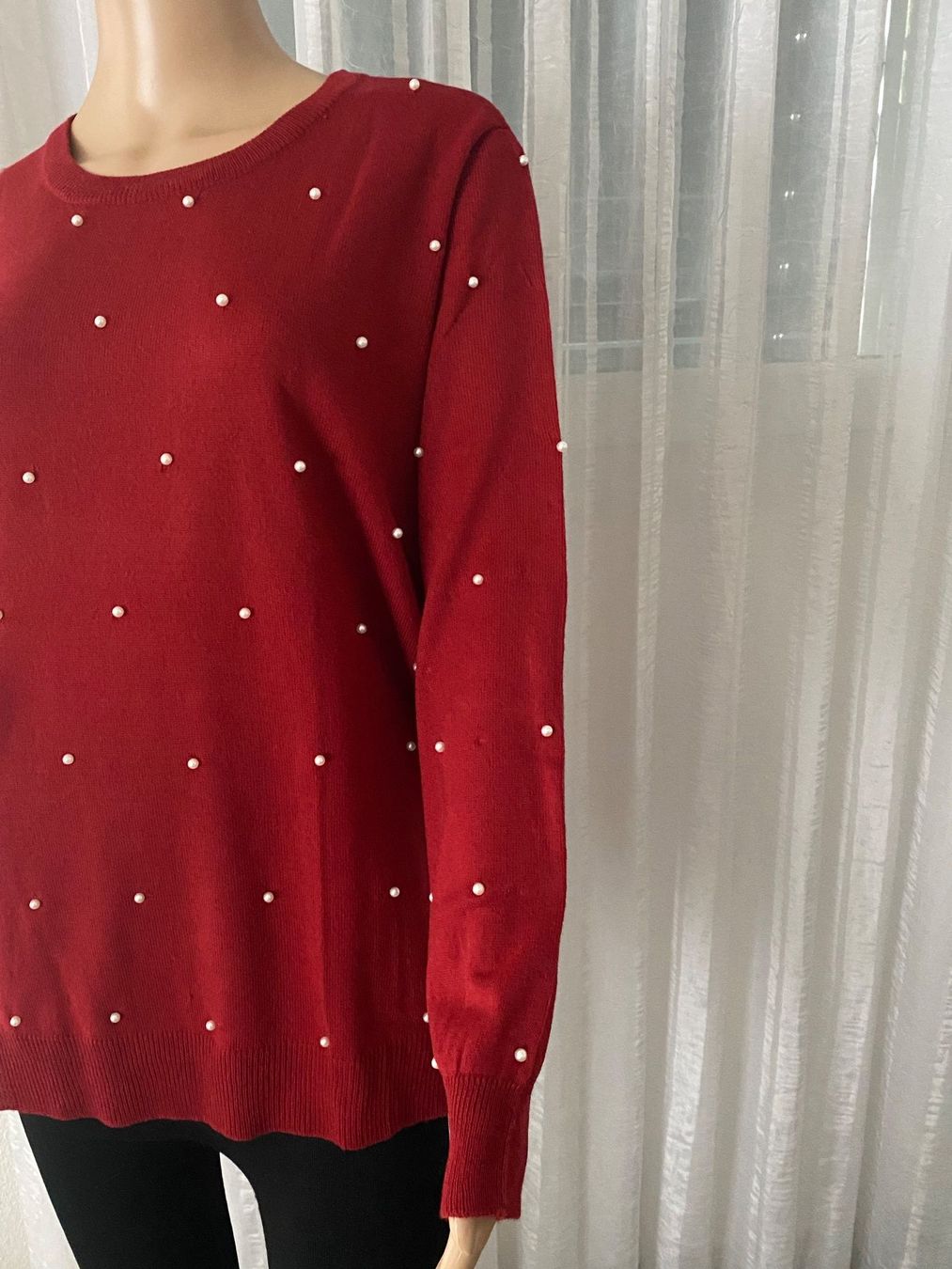 Maglioni & Felpe: MUST HAVE - stylische Pullover mit Perlen, dunkelrot, 48 – Nuovo e nell'imballaggio originale da Winkel venduto da ferrari2022 1