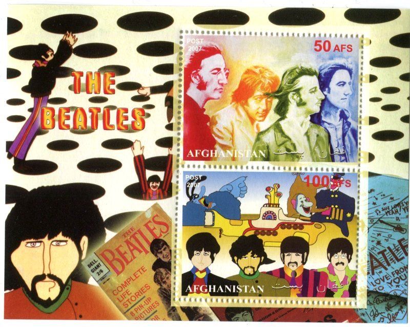 Tutti i francobolli: Block "The Beatles". Afghanistan – Nuovo e nell'imballaggio originale da Basel venduto da Butsch5