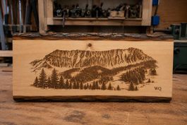 Panorama-Holzbild Hohgant – 20 × 40 cm
