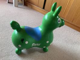 Rody Hüpfpferd grün gebraucht mit Gebrauchsspuren