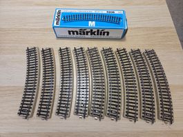Märklin 9 x 5206 gebogenes gleis M H0