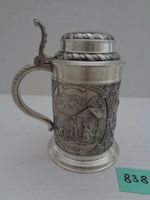 Zinn Bierkrug mit Relief