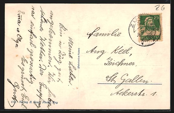 Cartoline postali: Zug, Kolinplatz mit Restaurant Aklin, Tu – Usato da Berlin venduto da bartko-reher 1