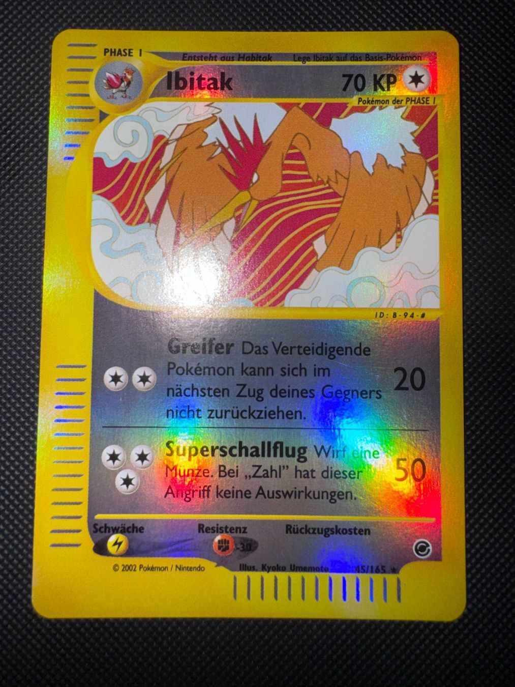 Pokémon Carte collezionabili: Pokemon Ibitak Reverse Holo 45/165 - Expedition - DE – Usato da Erstfeld venduto da PokeSandero 1