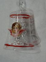 transparentes Glöcklein Glas Glocke Oblate Engel Glanzbild