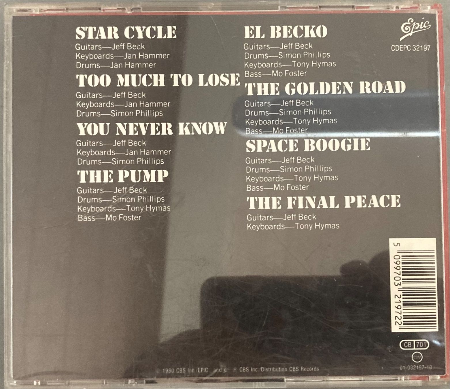 CDs: JEFF BECK - THERE AND BACK – D'occasion à Poliez-Pittet par Newtown-Records 1
