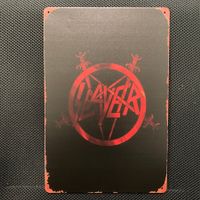 Blechschild 20x30cm Slayer Logo Thrash Metal Heavy Retrostil