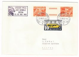 Lettre de Bern BPA A629 pour Laufen le 22.VIII.53