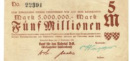 Birkenfeld 5 Mil.Mark+Prägestempel U-Schrift grün 11.09.1923