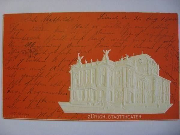 Cartoline postali: AK  Zürich Stadttheater – Usato da Gundetswil venduto da Egro01