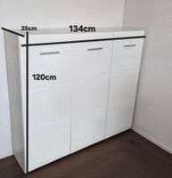 Schuhschrank weiss 134x120x35cm gebraucht